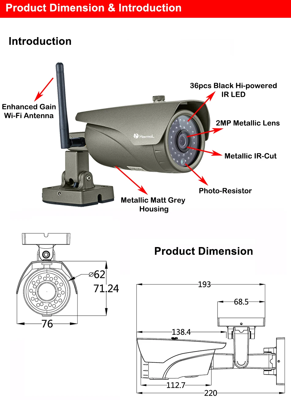 HT-SC7201 IP67 Wifi IP Camera 16