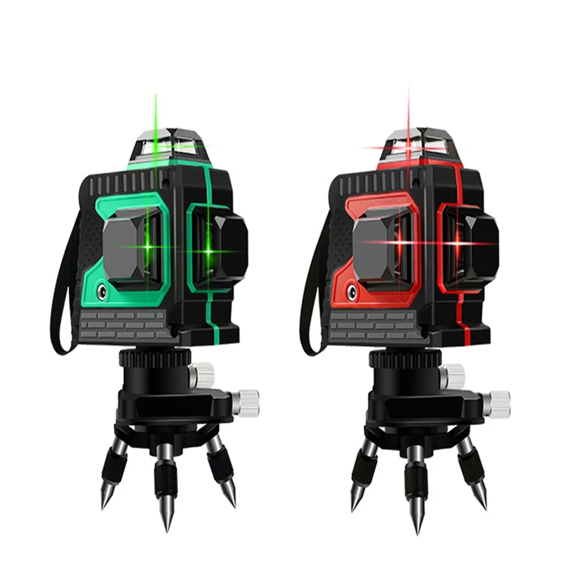 12 lines Laser Level Self-Leveling Horizontal and Vertical Cross Line Red/Green Beam Portable Mini Level Meter