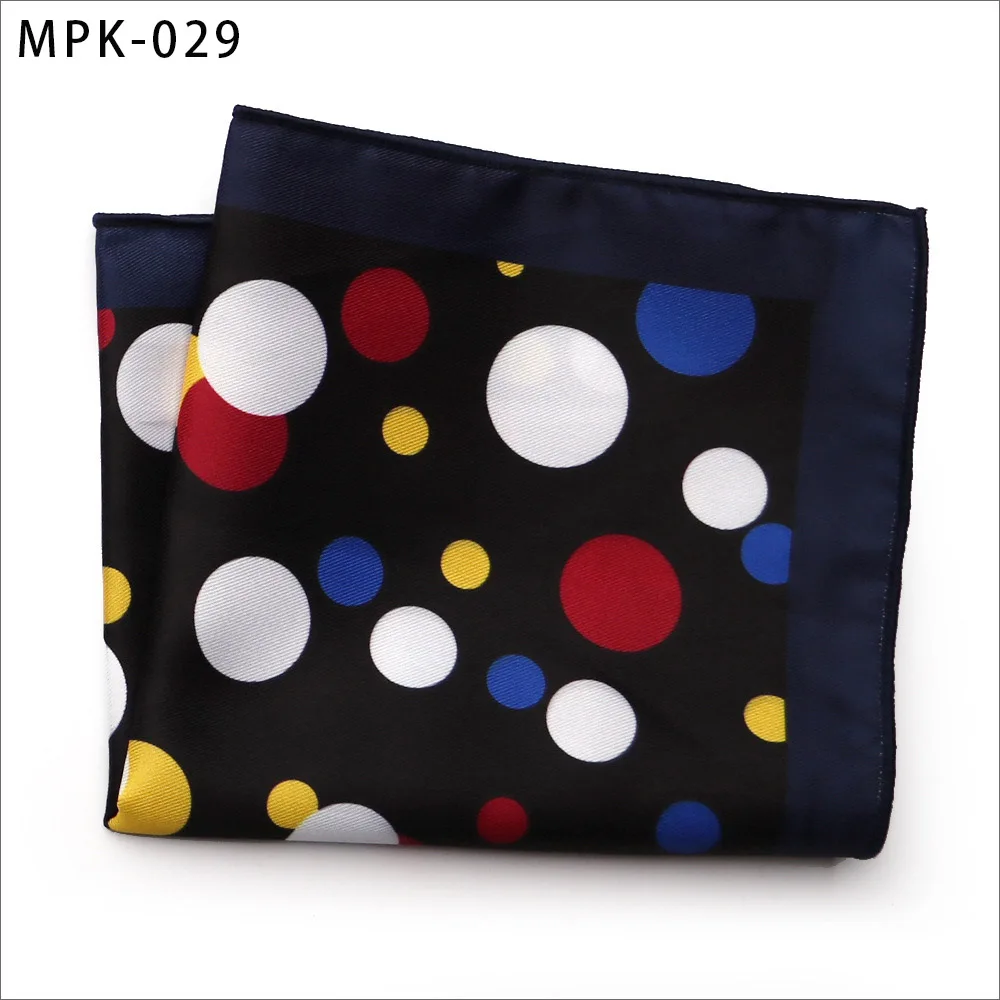 MPK-29 Новинка, модный мужской платок, карманный, квадратный, популярный, 25X25 см, большой, мужской, с узором пейсли, в горошек, нагрудные Платки для свадьбы, мужской костюм - Цвет: MPK-29