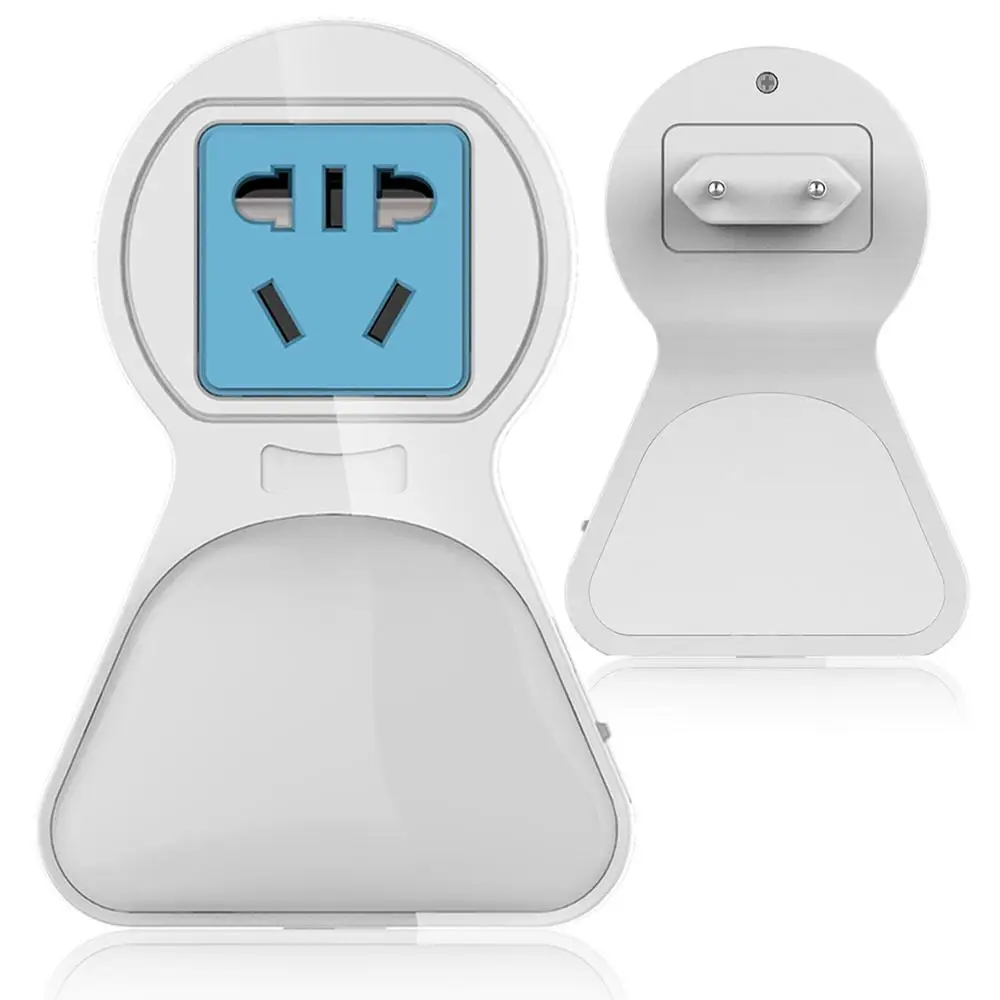 Светодиодная Сенсорная лампа светодиодный ночник USB теплый холодный адаптер для зарядки розетка многофункциональный датчик света штепсельная вилка ЕС#40
