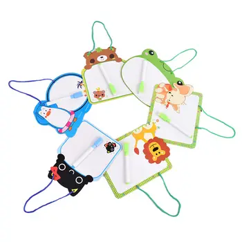 

Cartoon Animal One Piece Dry Wipe Cardboard 18cm*14cm Kids Whiteboard Drawing Kid White Board Hanging With Pen