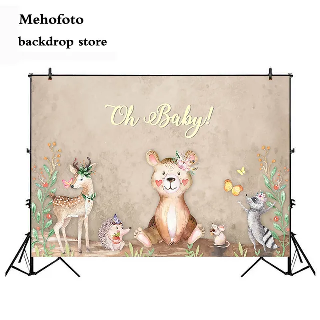 Mehofoto Animal Newborn Baby Shower Photography Backdrop Oh Baby Mehofoto Animal Newborn Baby Shower Photography Backdrop Oh Baby
