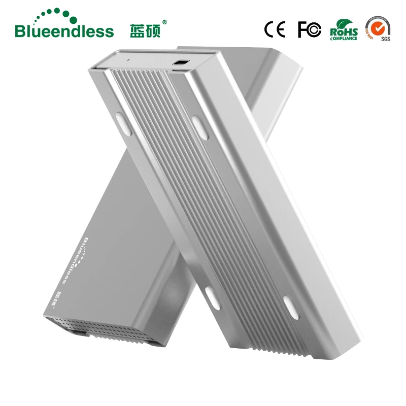 Aluminum Hdd Enclosure 2.5" Mobile Hard Disk Case Type-c Sata USB 3.1 Caddy All Metal Case Notebook External Hard Disk Box