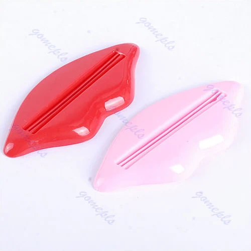 New 2pcs Bathroom Lip Kiss Dispenser Toothpaste Squeezer Home Tool-
