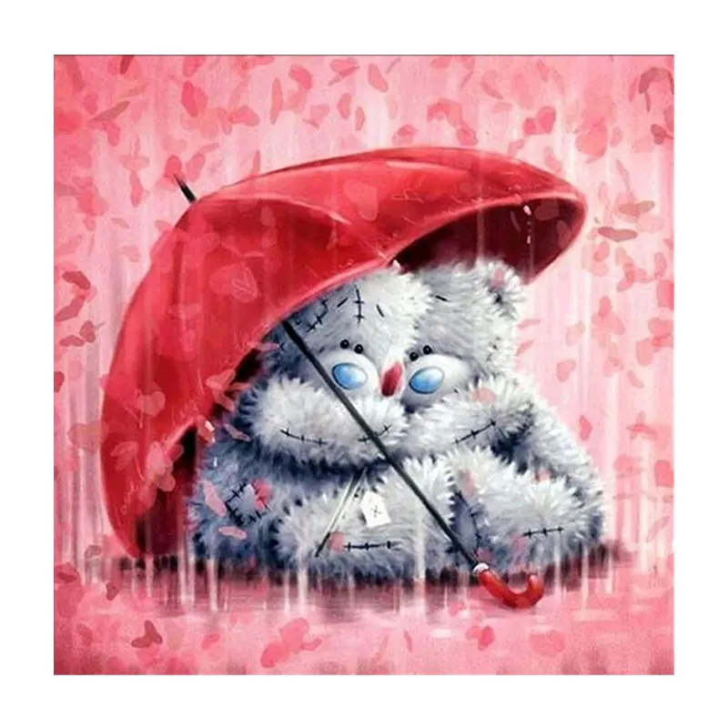 

Pink Bear DIY Diamond Painting Embroidery Mysterious garden Cross Stitch Diamond Mosaic Wall Sticker Home Decor