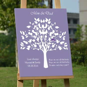 

Creative Wedding Guest Book Tree Canvas Guest Book for Romantic Wedding Decoration Alternative Vintage Wedding Tree Design