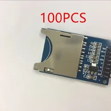 100 шт. умная электроника Модуль для чтения и записи модуль sd-карты слот гнездо считыватель ARM микроконтроллер для Arduino DIY стартовый комплект