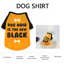 Round Neck Pet Dog T-Shirts For Dogs Printed Pet Dog Spring Summer Clothing Breathable Pet Summer Clothes For Dogs Puppy T-Shirt