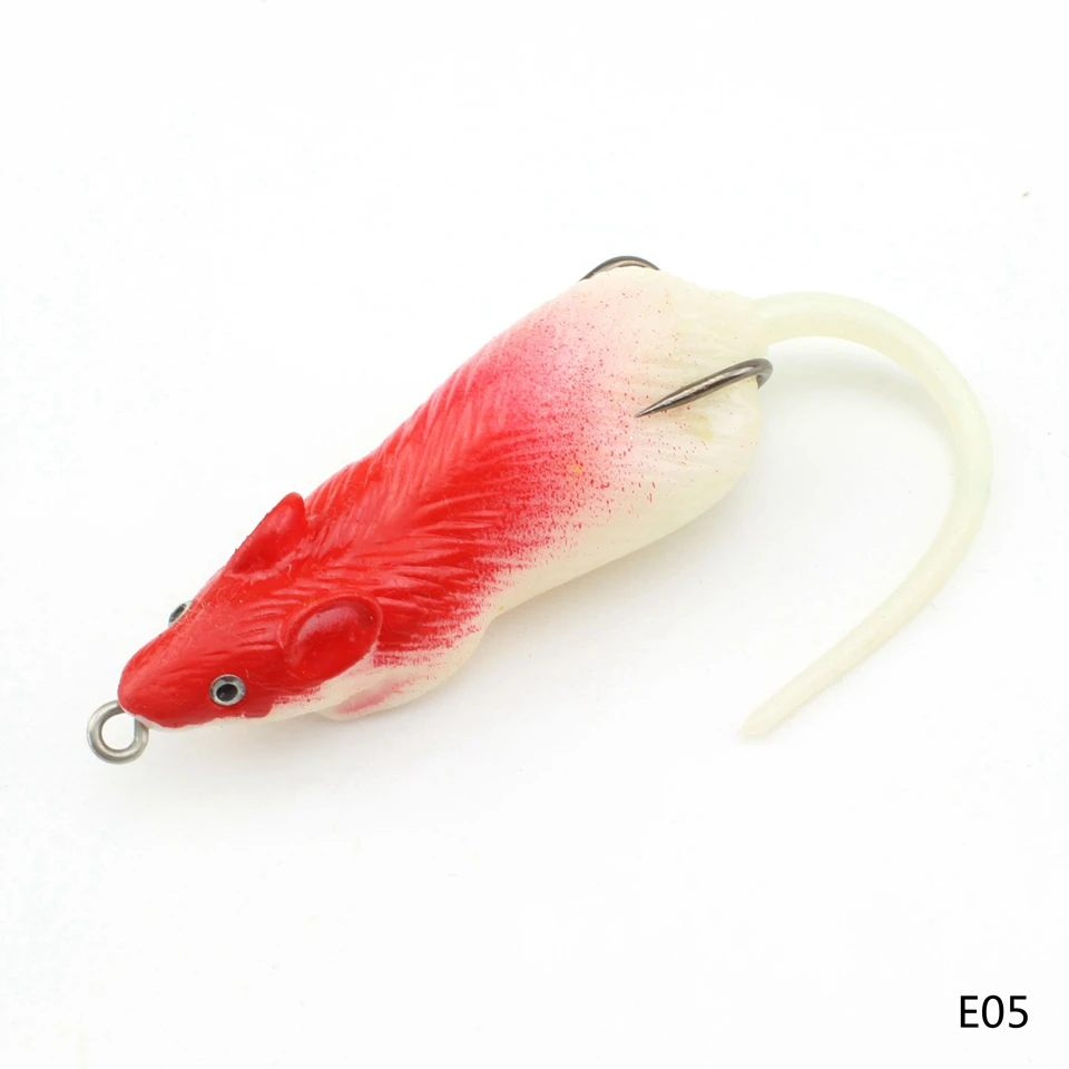 1 шт. приманка для мыши 67 мм 10 г усовершенствованное моделирование резиновые рыболовные приманки приманка для верхней воды снасти приманка для рыбы jerkbait - Цвет: Красный