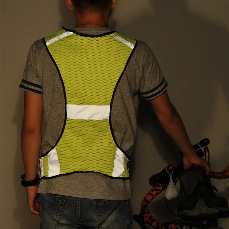 RIDECYLE Bike Vest Reflective Cycling Bike Bicycle Vest Sleeveless Night Running Security Riding Outdoor Protection