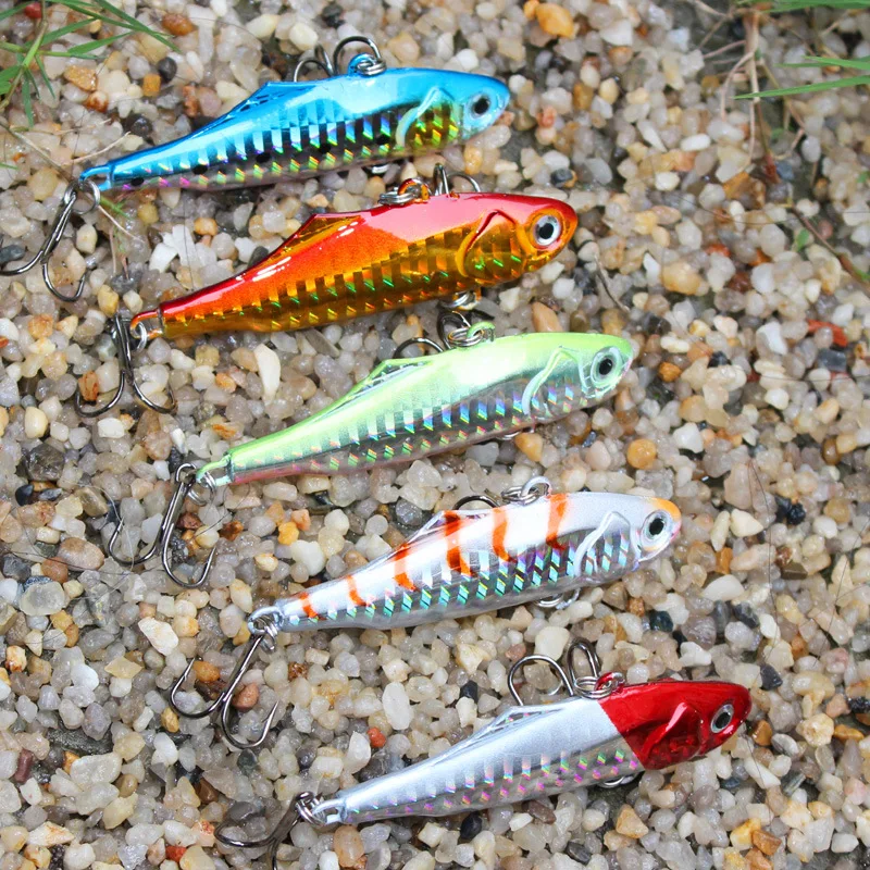 

5 colors 24g 7.5cm winter VIB fishing lure hard bait lead inside ice sea fishing tackle diving swivel jig wobbler lure