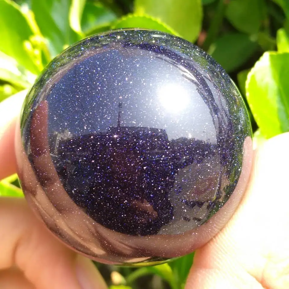 Синий Песок камень кварц кристалл шар Сфера Исцеление