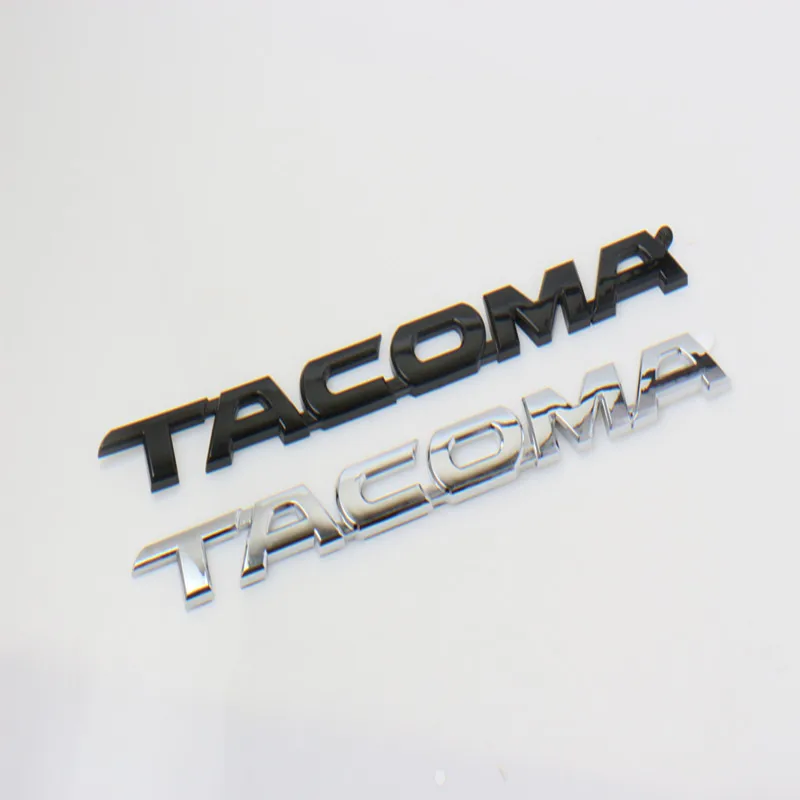 10pcs New Car Styling 3D ABS Plastic Chrome Black Emblem Side Decal Badge Sticker Nameplate for Tacoma Accessories | Автомобили и