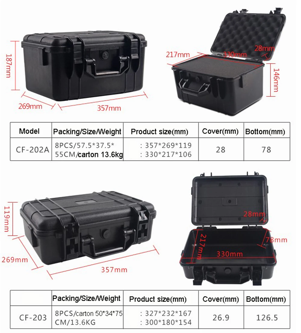 à prova dwaterproof água equipamento mala resistente