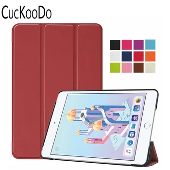 

100Pcs/lot Slim-Fit Leather Smart Stand Back Magnetic Cover with Auto Wake & Sleep Function for Apple iPad mini 5 2019 Release