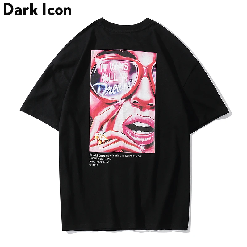 

Dark Icon It was All a Dream Printed Men's T-shirt Short Sleeve 2019 Summer New Hip Hop Tshirts Streetwear Tee Shirts