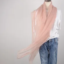 Очень длинный натуральный шелковый длинный шарф Зимний летний отдых однотонный разноцветный светильник длинный шелковый шарф Шелковый палантин