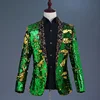 Shiny Red Sequin Shawl Collar Tuxedo Suit Blazer Men Wedding Groom Singer Prom Glitter Suit Jacket DJ Club Stage Blazer Hombre 3