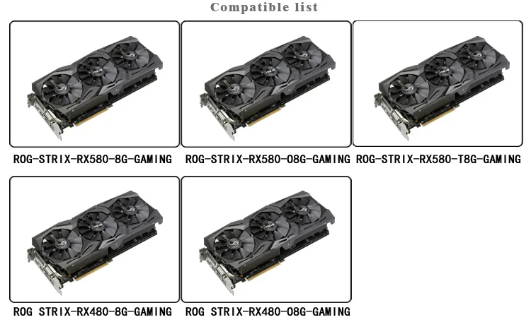 Курган видеокарта блок использовать для ASUS ROG-STRIX-RX580-8G-GAMING/RX480-O8G-GAMING GPU полное покрытие медный радиатор RGB для AURA