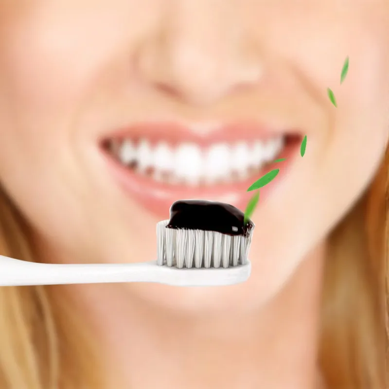Активированный уголь отбеливающая зубная паста уничтожает неприятный запах изо рта лучший натуральный черный зубная паста комплект