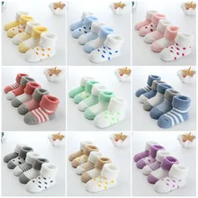 Новые детские хлопковые махровые носки для малышей цветные детские носки с героями мультфильмов носки для новорожденных