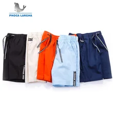 Новые летние однотонные шорты для мужчин Harajuku повседневные короткие мужские брюки с буквенным принтом дышащие хлопковые льняные пляжные шорты мужские