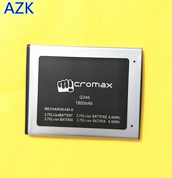 

AZK 1PCS High Quality 3.7V 1800mAh Battery for Micromax Q346 phone in stock