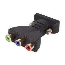 3 RCA или VGA Соединительный конвертер коаксиальный rgb-разъем видео Женский HD 15-Pin vga-компонент видео адаптер Разъем для ТВ коробка компьютер