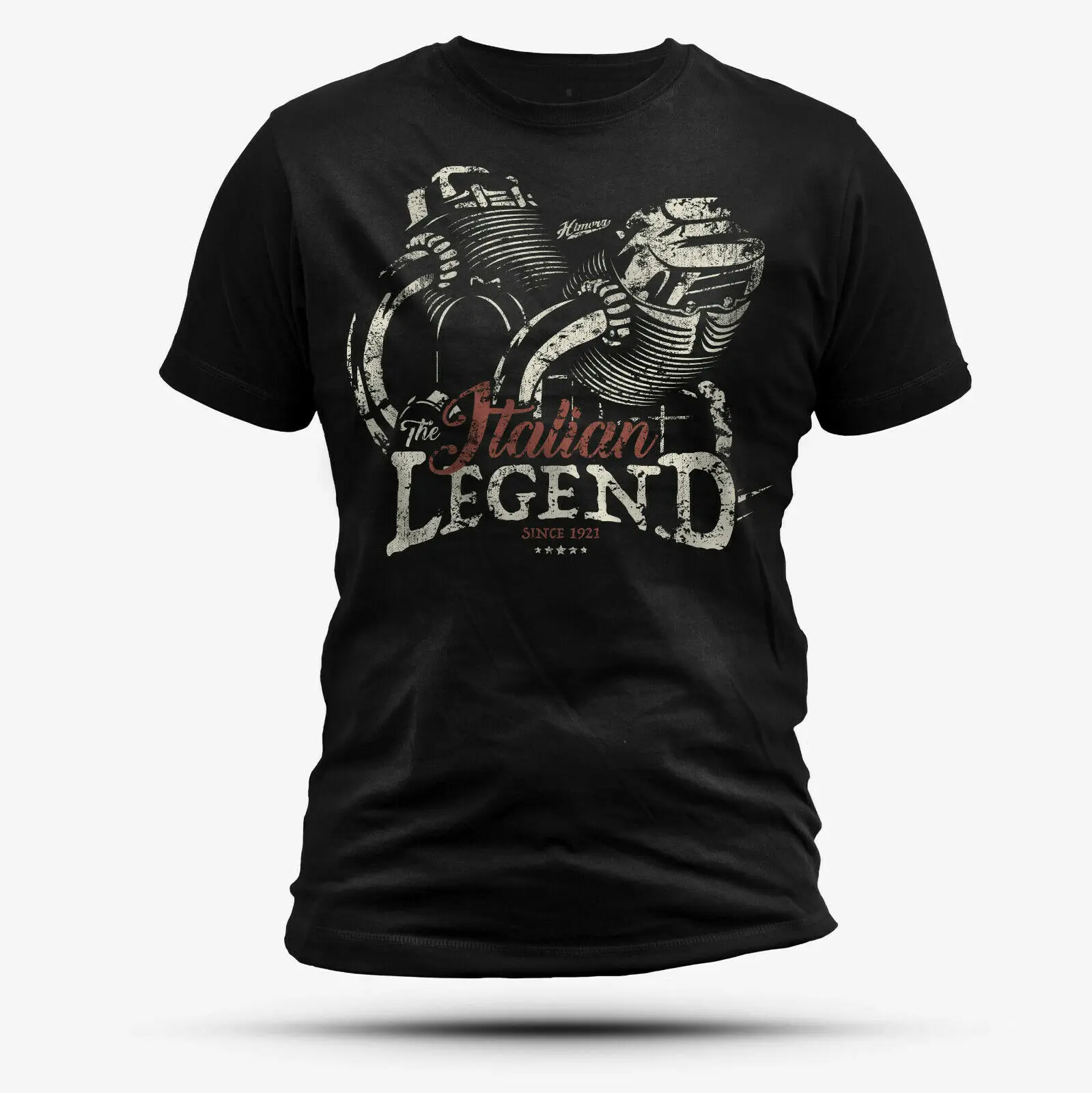 

MOTO GUZZI T-Shirt - Italian Legend Schwarz // Cafe Racer Motorrad V-Motor