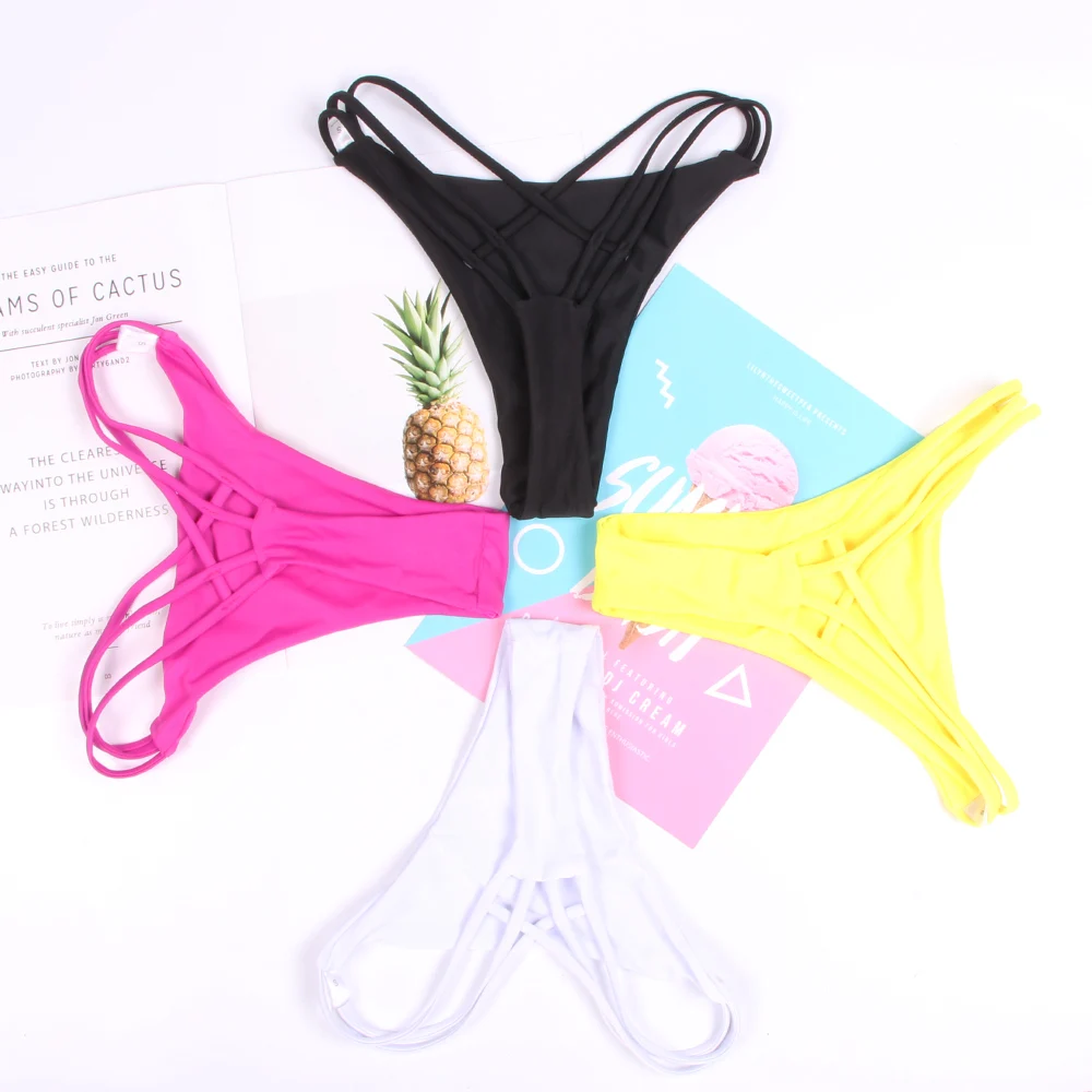 Сексуальные женские трусики с перекрестными ремешками, нижнее белье для женщин, модные ажурные стринги для пляжа Majtki Damskie Femme