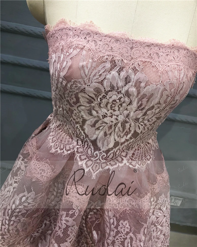 Fashion Mauve Evening Dresses Long Strapless A-Line Lace Evening Gown Tulle Floor length Prom Dress 2019 Robe de Soiree SN43 Fashion Mauve Evening Dresses Long Strapless A-Line Lace Evening Gown Tulle Floor length Prom Dress 2019 Robe de Soiree SN43