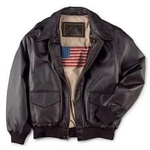 Мужская летная куртка ВВС Свободная куртка из натуральной овчины мужская мотоциклетная кожаная куртка-бомбер