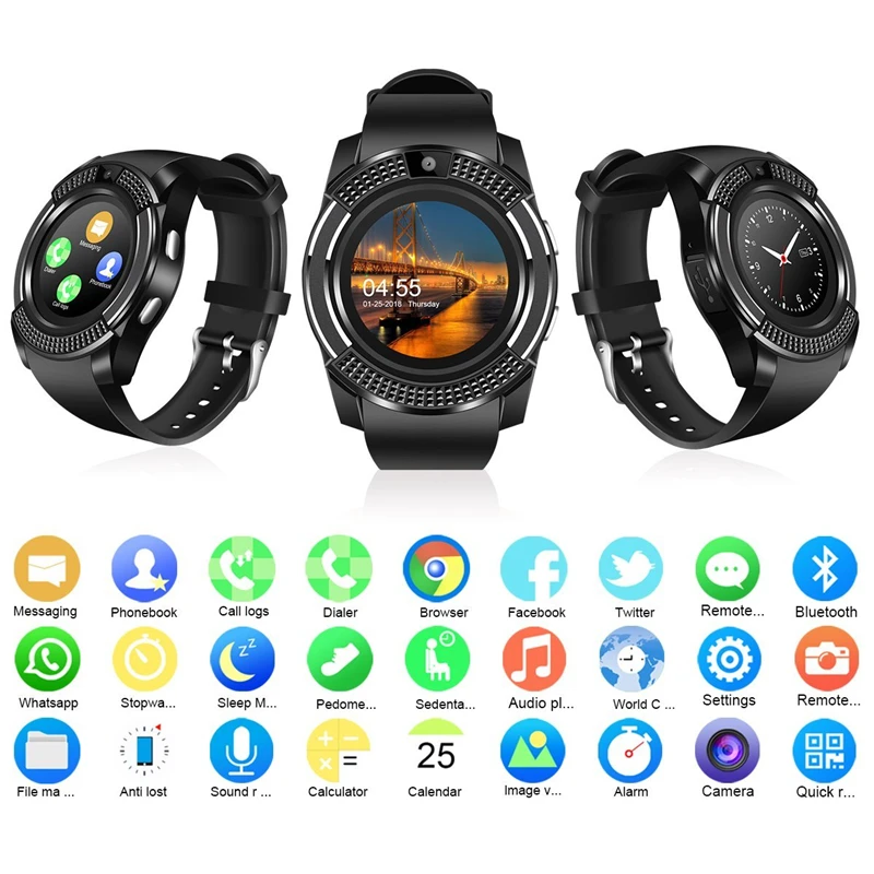 

Bluetooth Sport Smart Watch Phone Men Touch Screen Waterproof Watch With Camera Dial SIM Card Slot Women Watch for Android