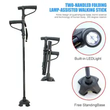 360 градусов вращение на открытом воздухе скольжение старый человек костыль выдвижной складной костыль износостойкая трость для счастья