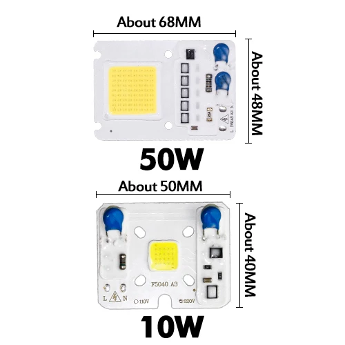 Полный спектр растений светильник s светодиодный COB Чип 220 В 10 Вт 20 Вт 30 Вт 50 Вт прожектор светильник Nput IP65 Smart IC светодиодный светильник для DIY - Испускаемый цвет: Type A