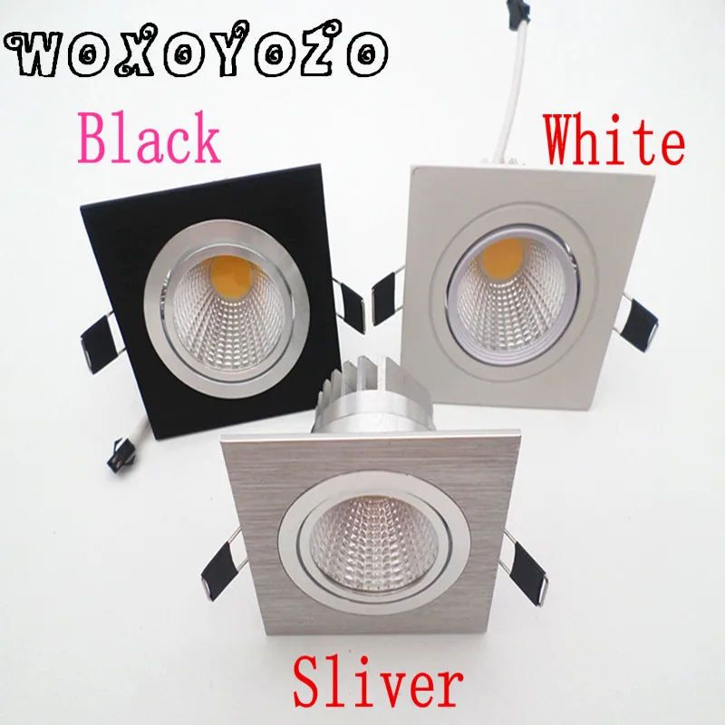 

WOXOYOZO Hot Sale COB Ceiling Lamp 7W 9W 12W AC110V 220V LED Spot light Recessed decoration LED Dimmable Bright Square Downlight