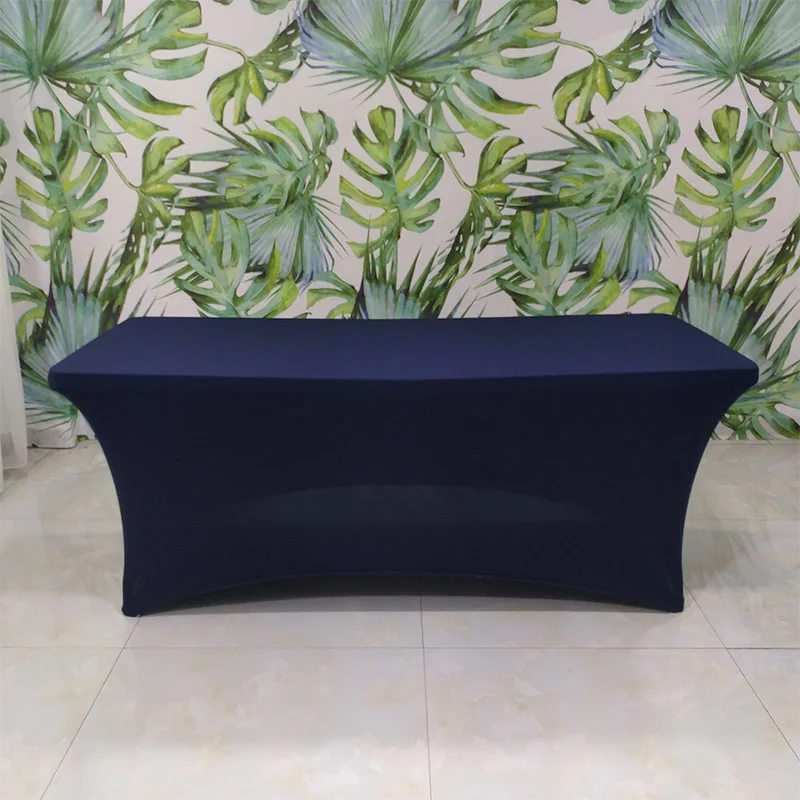 

2019 Tablecloth Elasticity Party Table Cover Rectangle Table Cloth for Wedding Party Event Breathable Banquet Decoration