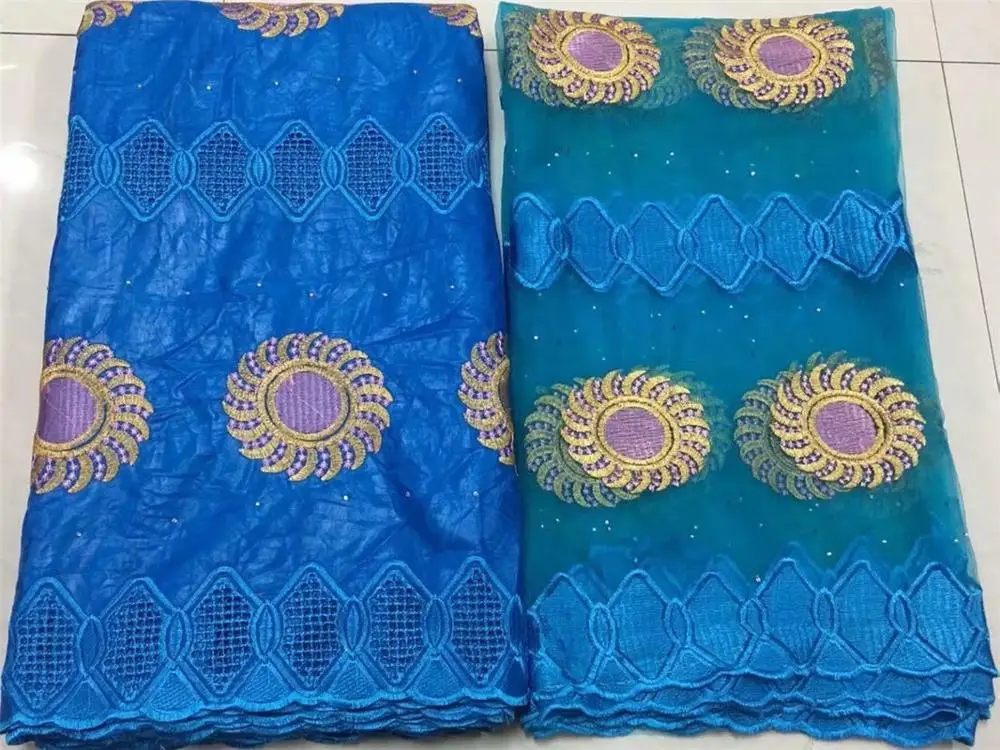 

african fabric Bazin riche fabric tissu africain cotton embroidered Bazin riche getzner with tulle lace set african lace fabric