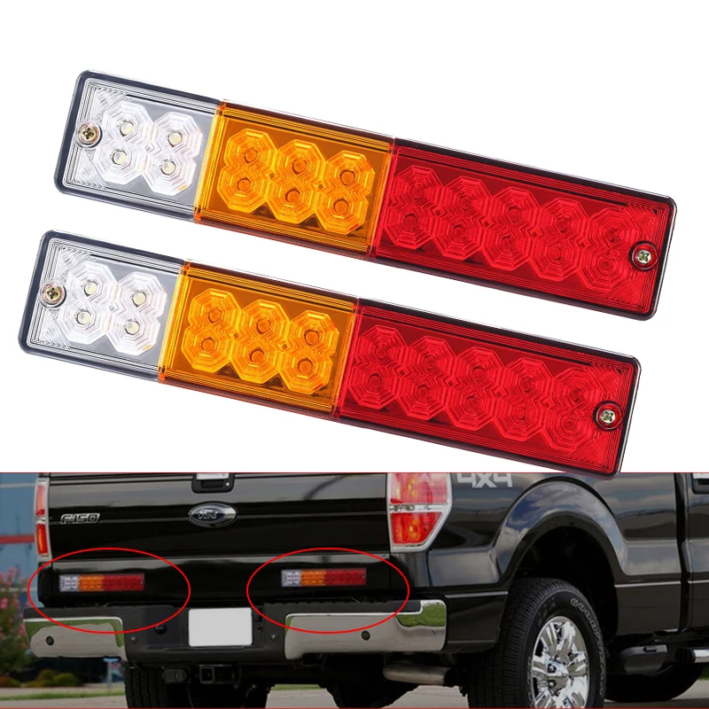 

1 pair 24V 20LED Car Auto Stop Rear Tail Light Brake Reverse Light Turn Indiactor Boat ATV Truck Trailer Lamp