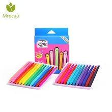 Горячая Распродажа цветные ручки пластиковые мелки 24 цвета пищевой моющиеся художественные ручки для рисования цветной карандаш детский подарок Горячие художественные принадлежности