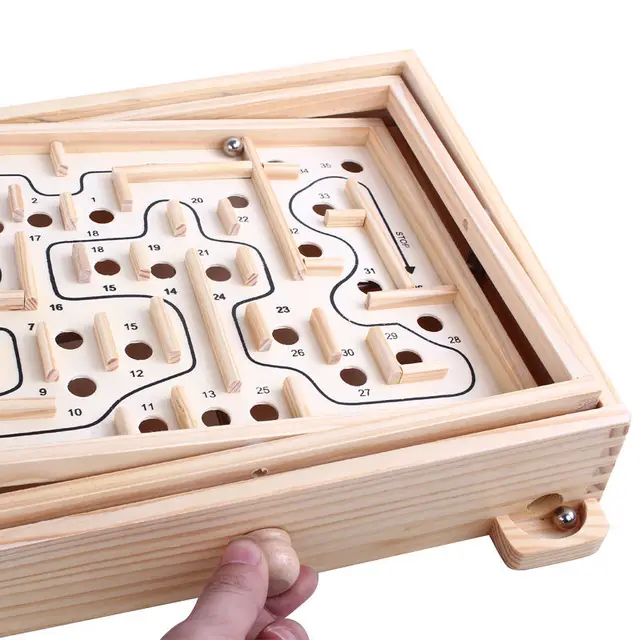 Free shipping Classic Interactive children's educationa wooden maze