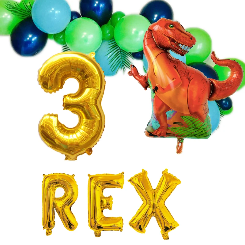 Фольга динозавр шары динозавров вечерние Happy День рождения украшения для детей из фильма «Парк Юрского периода»; украшения в виде животных воздушные шарики, детские игрушки