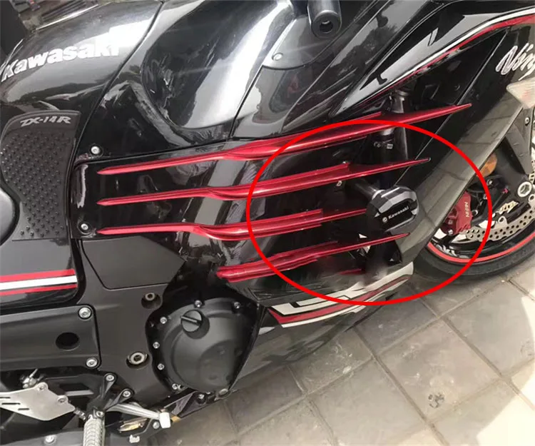 Color Negro AnXin Barras de Choque para Motocicleta protecci/ón de Marco para Kawasaki Concours GTR1400 2010-2018