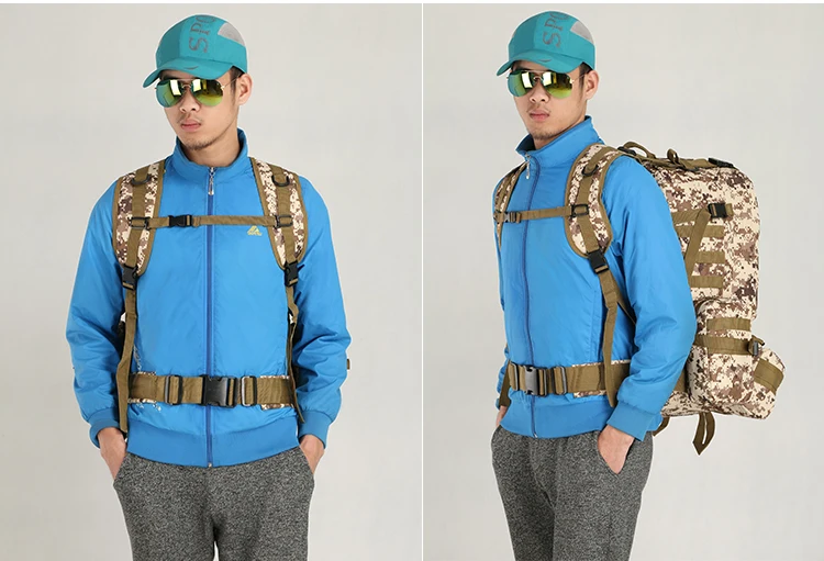 Militares do Exército Bolsa de Desporto ao ar Livre dos Homens 4 em 1 Tático Mochila Bolsas Molle Acampamento Caminhadas Viagem Escalada 50l Mod. 1260286 13 Cheap Mochilas escal.