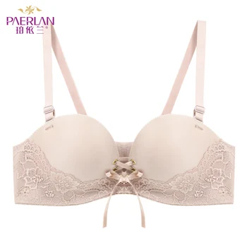 

PAERLAN Strapless Lace Sexy Lingerie Summer Wedding Dress Braided Bra New Small Breasted Lingerie Women Adjustable Bra