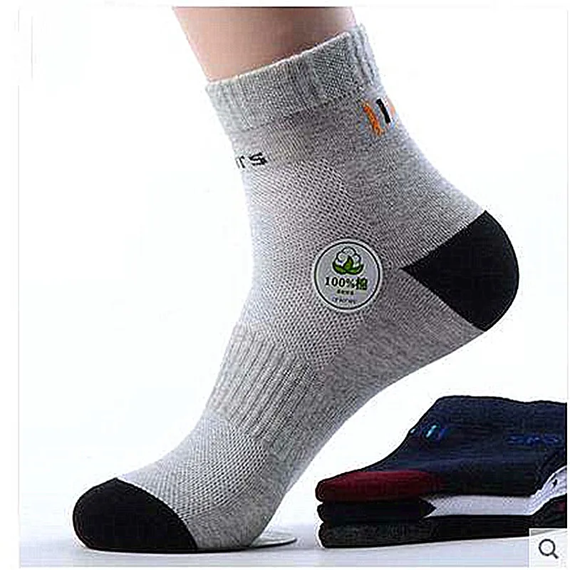 men's socks summer thin knee high anti odor sweat absorbing sock male