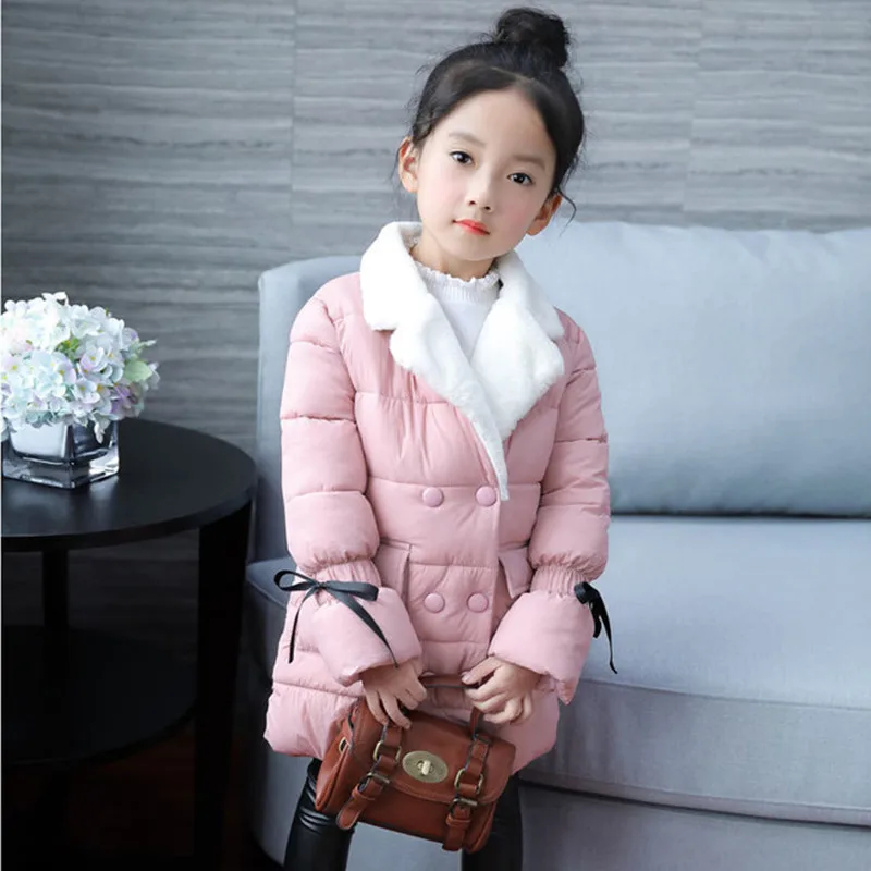 

4-12 Years Girls Clothes Parkas Coat Fashion Casual Jacket Children Girl Clothing Outerwear High Quality For 2018 Winter