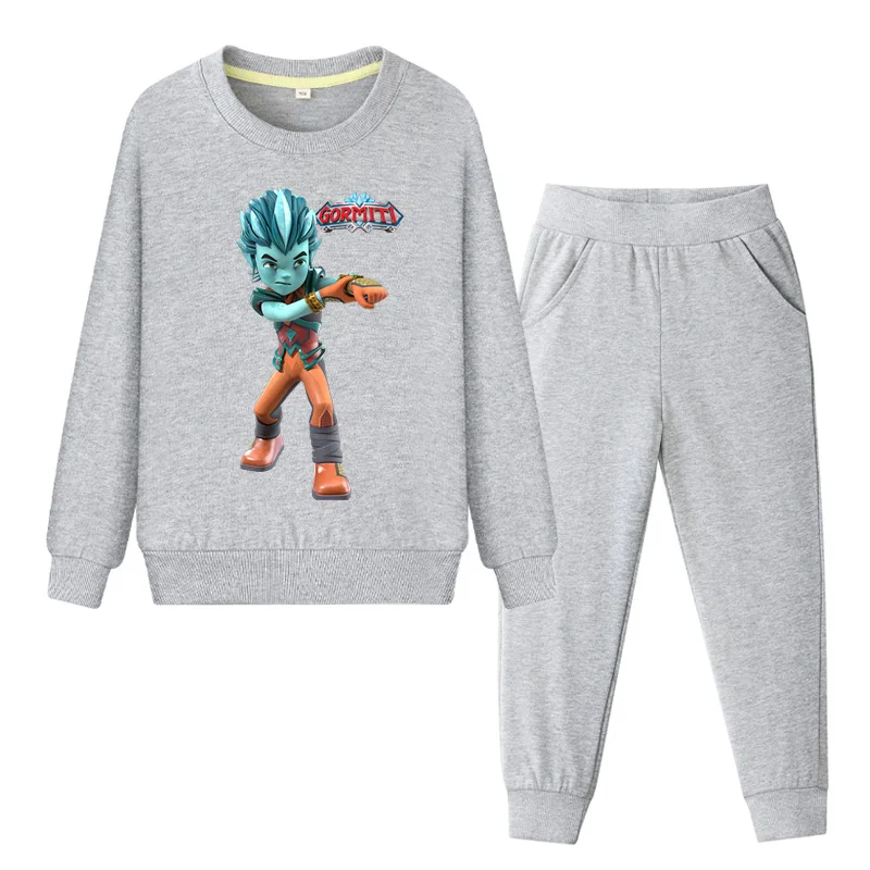 New Gormiti Game Cartoon Clothing Sets For Kids Spring Autumn Tracksuits Children Clothes Sets Coat+Pant Suit Boy Girls DY105 (1)