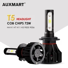 AUXMART Auto Led H1 H3 9005 9006 H7 LED Headlight Car Lights 72W 6500K H8 led