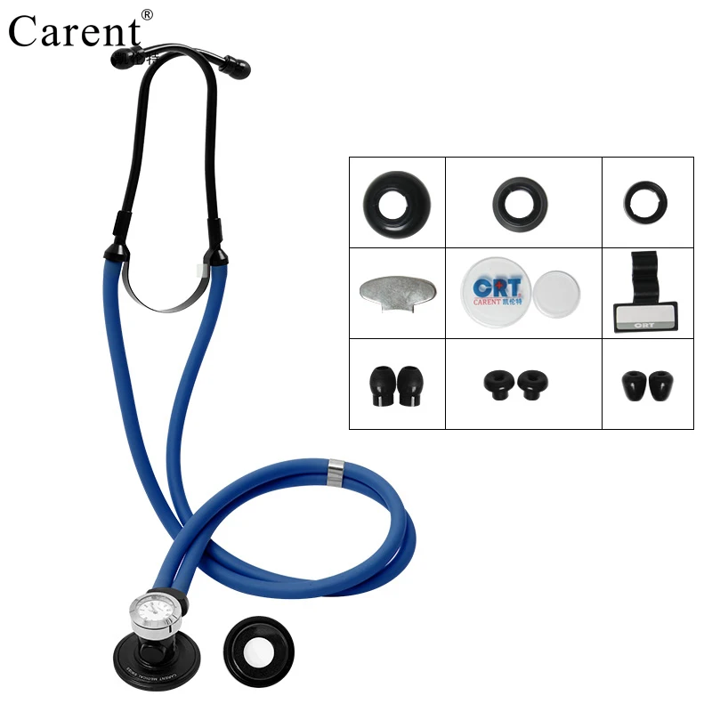 Carent многофункциональный стетоскоп часы медицинский профессиональный стетоскоп-колокольчик головка звуковой аварийный медицинский техник - Цвет: black blue